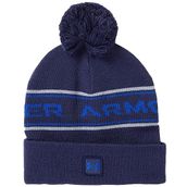 Under Armour UA Mens Halftime Pom Beanie Midnight Navy Steel Royal Venom Red Erkek Bere
