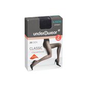 Underwear 20 den Siyah 44-46 Likralı Külotlu İnce Çorap