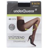 Underwer 40 den Siyah 36-38 Destekli Külotlu İnce Çorap