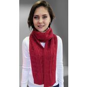 Uniquetrenders Kadın Triko Örgü Atkı Bordo 20x170 cm