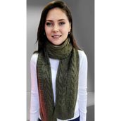 Uniquetrenders Kadın Triko Örgü Atkı Haki 20x170 cm