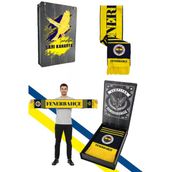Unısex Sarı Lacivert Fenerbahçe Dokuma Atkı Uv Kutu Hediyeli