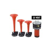 Universal Havalı Korna 3 Borulu Motorlu 12 Volt