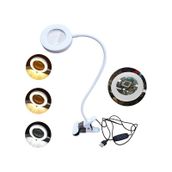 Upway 5x Cam Büyüteçli Led Masa Lambası - 3 Renk Modlu Tamir Ve Hobi Lambası Beyaz