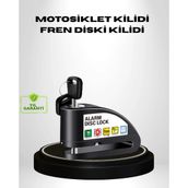 Uravas Store Titreşim Sensörlü Alarmlı Motosiklet Disk Kilidi 14MM Çelik Çift Kilitleme