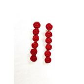Uretti - Hülya 6683 9650 El Yapımı Minik Gül Desenli Polimer Kil 2’li Set Yan Saç Tokası / 7.5 cm