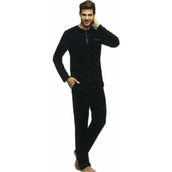 Us Polo 17384 Erkek Uzun Kol Pijama Takımı - Antrasit
