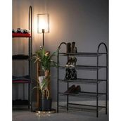 UYAN EV ÜRÜNLERİ Metal 5 Raflı Ayakkabılık Dekoratif 5 Katlı Raf - Siyah