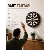 uygun 17 İnç Dart Tahtası Sağlam Ahşap Gövde ve Uzun Ömürlü Kullanım popüler