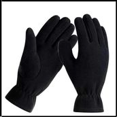 Uyguna-Yakala Siyah Polar Eldiven - Unisex - 4002-S