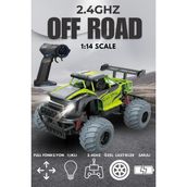 Uzaktan Kumandalı Araba Rc Off Road Işıklı Full Fonksiyon 2.4 Ghz Şarjlı 1:14 Storm / Rüzgarlıklı - Yeşil