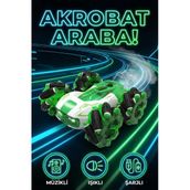 Uzaktan Kumandalı Şarjlı Buharlı Akrobat Araba 360 Derece Dönen Işıklı Müzikli 4X4 Drift