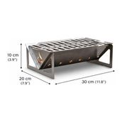 V5.1 Lynx Mini Mangal Portatif Katlanır Kamp Ocağı | 30X20X10 Cm, Çantalı, Katlanır Tasarım, - Çok Renkli
