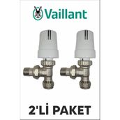 Vaillant VAI-TP1 2 Adet Köşe Pex Termostatik Radyatör Vanası