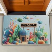 Valerine Life Akvaryum City Hoş Geldiniz Kapı Önü Paspası 45x70cm
