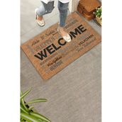 Valerine Life Dünya Dillerinde Kahverengi Welcome Hoş Geldiniz Kapı Önü Paspası 45X70cm