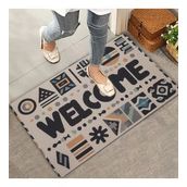 Valerine Life Geometrik Bohem Temalı Welcome Kapı Önü Paspası 45x70cm