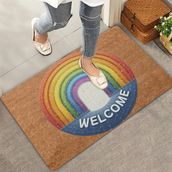 Valerine Life Gökkuşağı Kapısı Welcome Kapı Önü Paspası 45x70cm