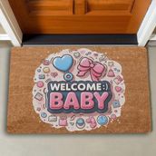 Valerine Life Hoş Geldin Bebek Welcome Yeni Doğan Kapı Önü Paspası 45x70cm