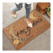 Valerine Life Mehtap Ay ve Yıldız Temalı Hoş Geldiniz Kapı Önü Paspası 45x70cm