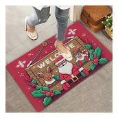 Valerine Life Noel Babalı Yılbaşı Tabelası Welcome Kapı Önü Paspası 45x70cm