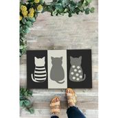 Valerine Life Patimal Kapı Nöbeti Welcome Hoş Geldiniz Gri Dijital Baskılı Kapı Önü Paspası 45X70cm