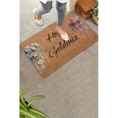 Valerine Life Sarkaç Beyaz Pembe Papatya Demetleri Hoş Geldiniz Kapı Önü Paspası 45x70cm