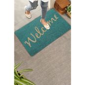 Valerine Life Turkuaz Renkli Welcome Hoş Geldiniz Kapı Önü Paspası 45x70cm