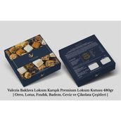 Valezia Baklava Lokum Karışık Premium Lokum Kutusu 480 gr | Oreo, Lotus, Fındık, Badem, Ceviz ve Çikolata Çeşitleri
