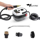 Valkyrie 2500W Yüksek Basınçlı Buharlı Temizleyici 115°C 3 Başlık Ayarlanabilir Güç Derin Temizlik Makinesi - Beyaz