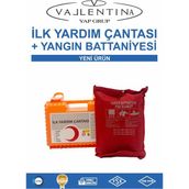 Vallentina Ilkyardım Seti+Yangın Battaniyesi - Sarı - Kırmızı