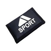 Vanilla Collection Cırt Cırtlı Kapak Fermuar Para Bölmeli Unisex Interpeks Kumaş Çocuk Spor Cüzdanı - Siyah