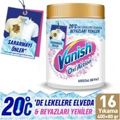 Vanish Oxi Action Kristal Beyaz Toz Deterjan Güçlendirici ve Leke Çıkarıcı 480 Gram - 400 ml