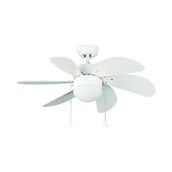 Vanti KCF281 60 W E27 6 Kanatlı Avizeli Beyaz Ahşap Tavan Vantilatör