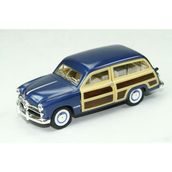 Vardem Die-Cast Çek Bırak Arabalar '49 Ford Woody Wagon Mavi - Renkli