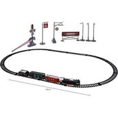 Vardem Uzaktan Kumandalı Işıklı Hızlı Tren Seti 49 Parça – 265 cm Raylı Elektrikli Oyuncak Tren - Beyaz - Mavi