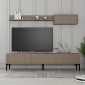 Variant Atlas Siyah Lyon Duvar Raflı Tv Ünitesi
