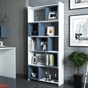 Variant Box Beyaz Kutu Mavi Kitaplık