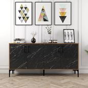 Variant Kiev 160 cm Ceviz Siyah Mermer Konsol