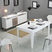 Variant Mobilya Variant Milan Yemek Odası Takımı - Beyaz / Beyaz - Beyaz - Soho