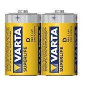Varta 2020 Superlife D Size Shrink 2'li Büyük Boy Pil