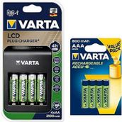 Varta LCD Plug+Şarj Cihazı + 4x2100 AA 4x800 AAA Şarjlı Pil