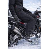 Vatan Tekstil Içi Polarlı Kışlık Softshell Rüzgar Geçirmez Su Itici Kumaş Erkek Motorcu Pantolonu - 3XL - Siyah