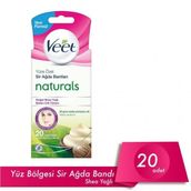 Veet Naturals Yüz Bölgesi 20'li Sir Ağda Bandı