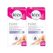 Veet Pure Bandı Bacak ve Vücut Bölgesi 2x20 Adet Sir Ağda