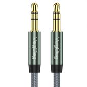 Veggieg 1 mt 3.5 mm Jack TRS Hi-Fi Örgülü AUX Ses Kablosu