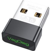 Veggieg 300 MBPS Wifi 6 Çift Bant Kablosuz Alıcı Verici Nano USB Adaptör