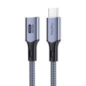 Veggieg 50 cm E-Mark 240W 40 GBPS Thunderbolt 4 8K 60 Hz Type-C USB 4.0 Uzatma Kablosu