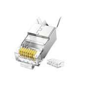 Veggieg CAT7 10 Gigabit Metal RJ45 Altın Kaplama Korumalı 25 Adet Ethernet Konnektörü