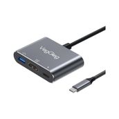 Veggieg PD100W Type-C to 4K HDMI Type-C USB-A 3.0 Hub Dönüştürücü Adaptör